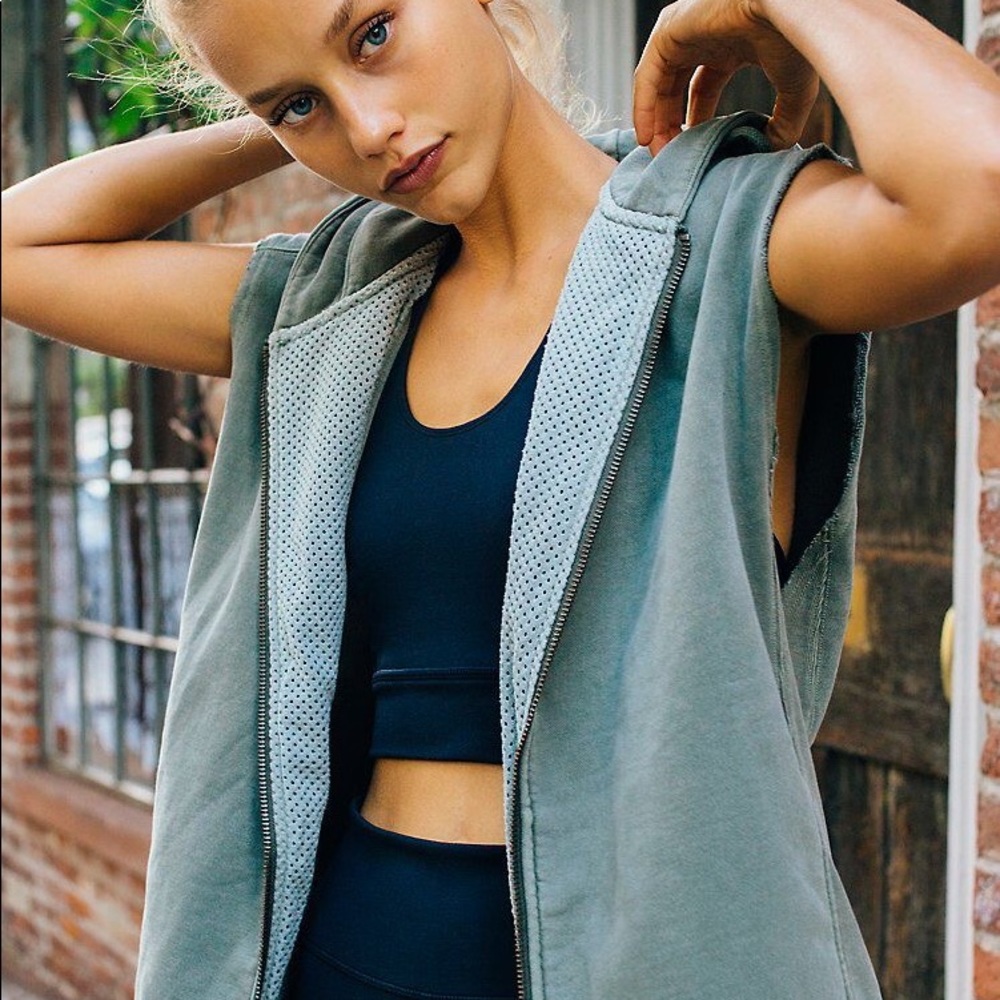 Free People Movement Oversized zip up vest